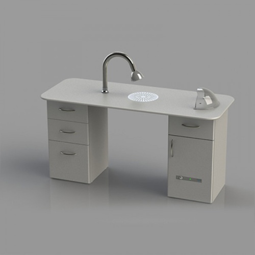 Прямоугольный маникюрный стол + шкаф для хранения